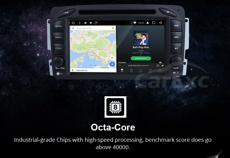 Discount Android 9.0 Two Din Octa Core Car DVD Player Stereo System For Mercedes Benz W209 W203 W463 Viano W639 Vito  WIFI Radio GPS Blu 14