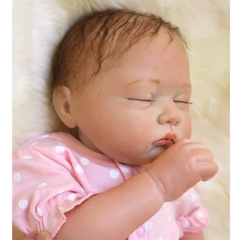 

46cm Babies Reborn Simulation Soft Silicone Realistic Reborn Doll with Cotton Body Boneca Reborn for Birthday Brinquedo Menina