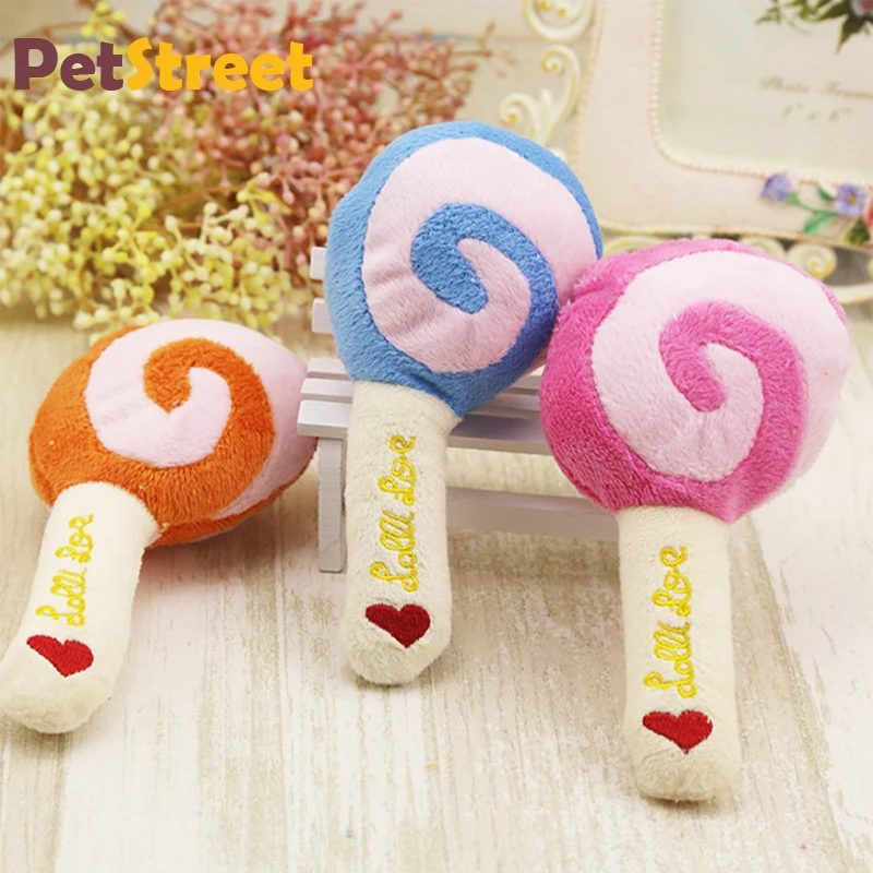 

Lollipop woolen sounding toys ,Funny molars Tooth Cleaning for cats and dogs training toys.PetStreet Dog Toys