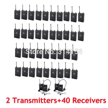 

Original Takstar UHF-938/UHF 938 UHF Wireless Tour Guide System 50m Operating Range 2 Transmitters+40 Receivers+40 earphones
