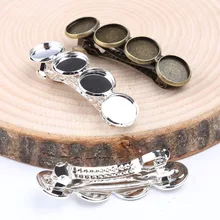 Reidgaller 10 шт. посеребренное стекло кабошон заколка для волос установка 12 мм заколка для волос База Лотки diy украшения для волос Ободки