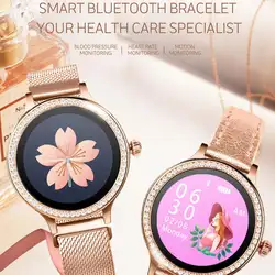 M8 Bluetooth Смарт-часы водонепроницаемые часы с пульсометром Роскошные модные женские Смарт-часы наручные часы женские фитнес-трекер для Android IOS