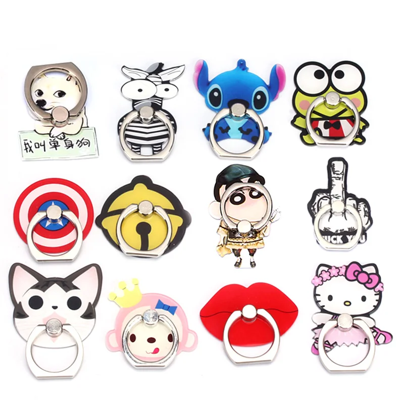 Cartoon cute Metal Ring Universal Mobile Cell Phone Stand Holder for Smartphone&Samsung&iphone Adjustable Support Phone Holder