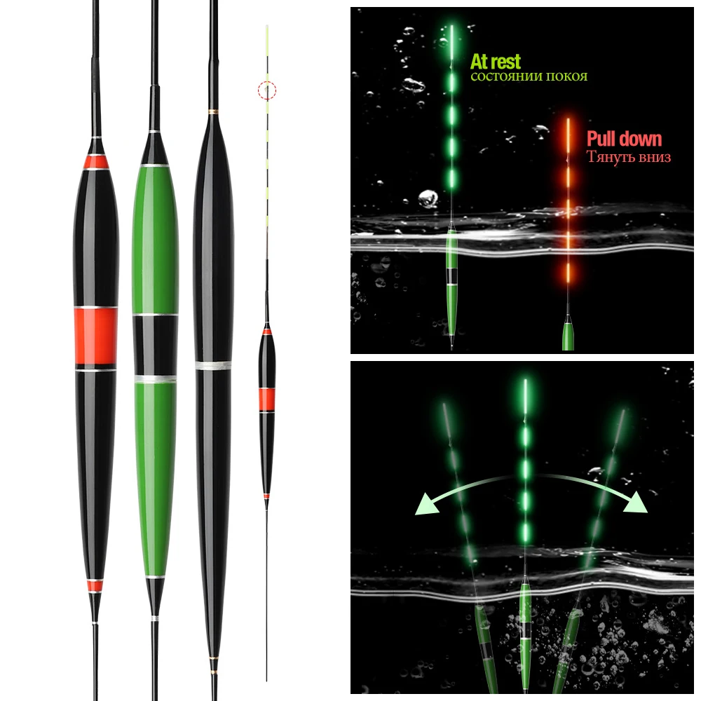 

DONQL Smart Led Light Fishing Float Fish Bite Automatically Remind Glowing Float Electric Night Fishing Buoy Without Battery