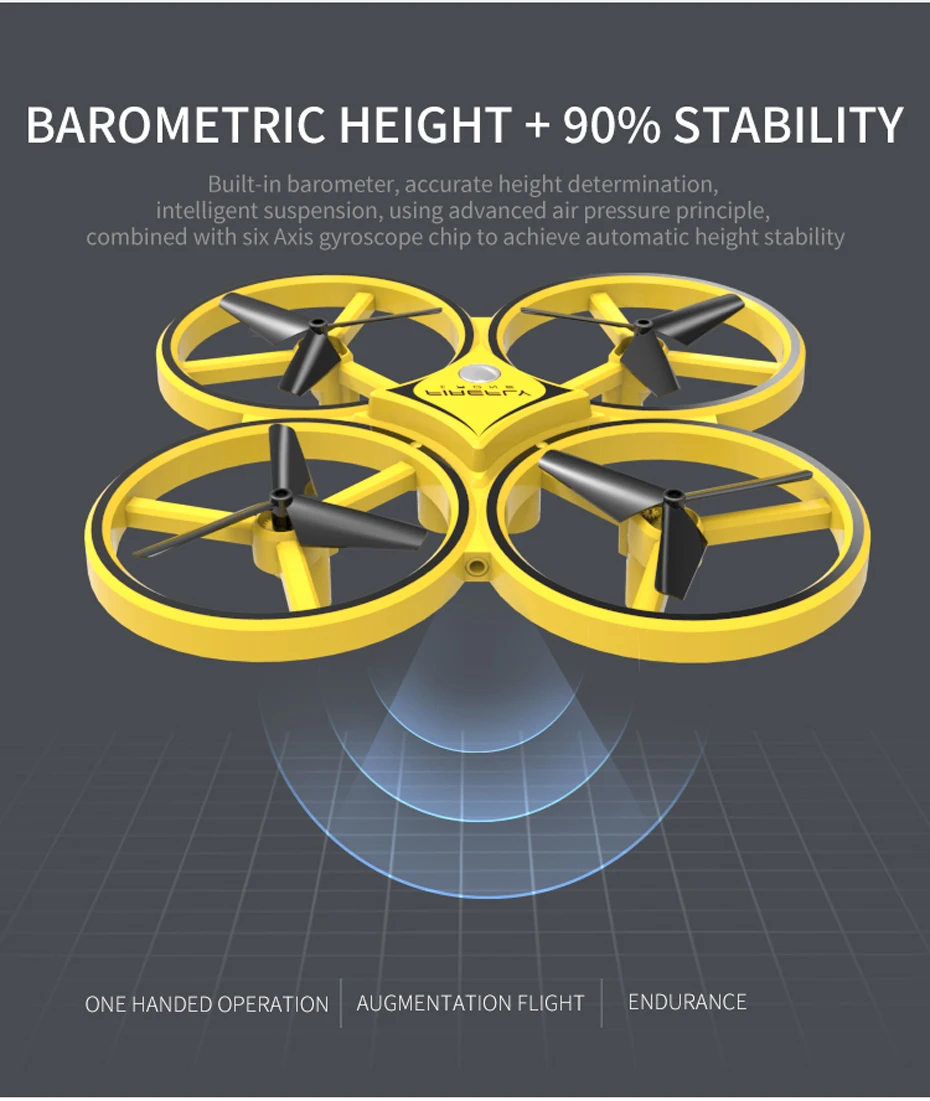 Новый мини Drone браслет управление инфракрасное препятствие избегание ручной Высота удержания 2,4 г Quadcopter для детей игрушка в подарок ZF04