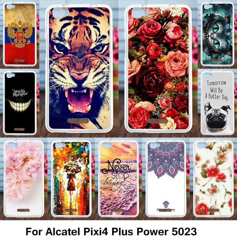 

Ojeleye Ultra-thin TPU Painted Case For Alcatel Pixi 4 Plus Power 5023 5023F Case Cover Pixi4 Plus Power 5023E Phone Protector