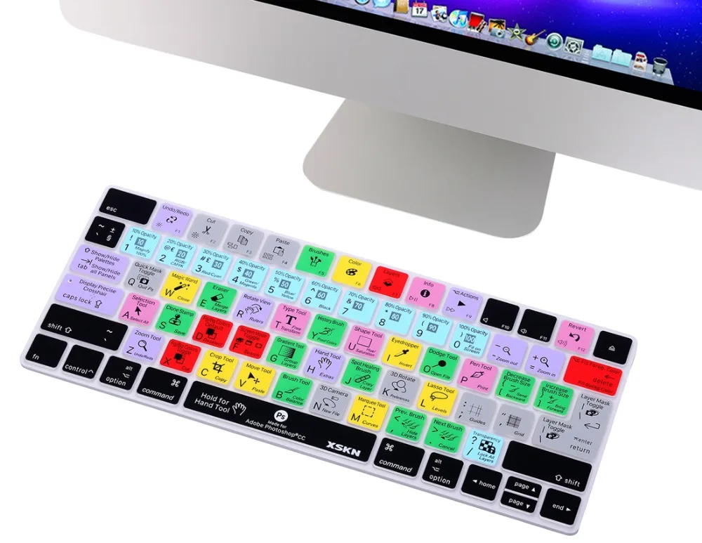 XSKN для фотошопа, клавиатура для Apple Magic Keyboard, функциональный ярлык с горячими клавишами, защитная крышка, наклейка