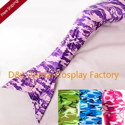 Free Shipping Sexy Adult Fish Tail Camouflage Patterm Children's Day Kid Fairytale Costumes SC1555 (4)