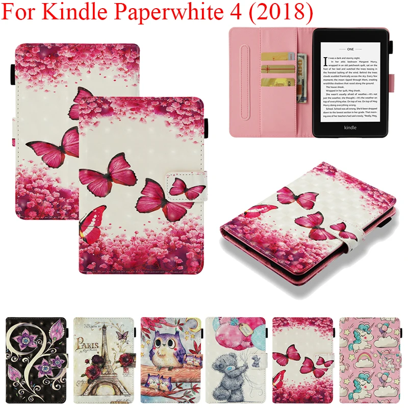 

Cute Cartoon Unicorn Bear Case For New Kindle Paperwhite 4 2018 10th Generation Smart Cover for Amazon Kindle Paperwhite 2018