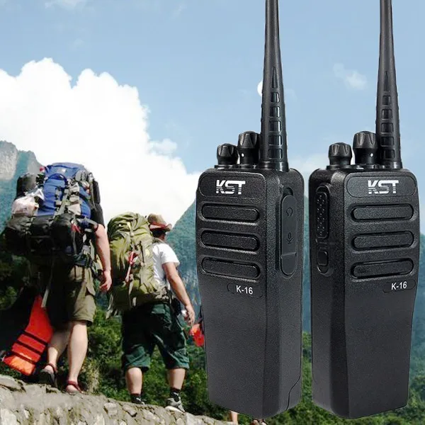 16 Вт реального Мощность мобильный двухстороннее радио DC12V 1 шт. Walkie Talkie KST K16 10 км long range Портативный FM трансивер с 4000 мАч батареи