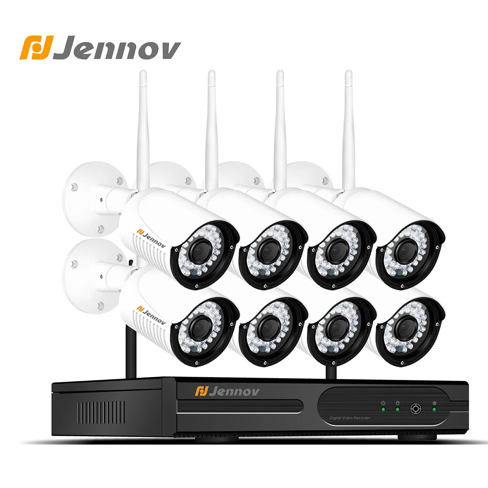 

Jennov 8CH 1080P Video Surveillance Kit Wifi CCTV Wireless Security Camera System NVR Set HDMI P2P CCTV Set Night Vision IR-Cut