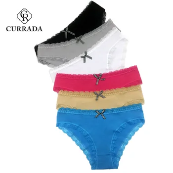 

CURRADA 5pieces/lot cotton panties sexy underwear women briefs lace panty low waiste Intimate female underpant mujer for lady