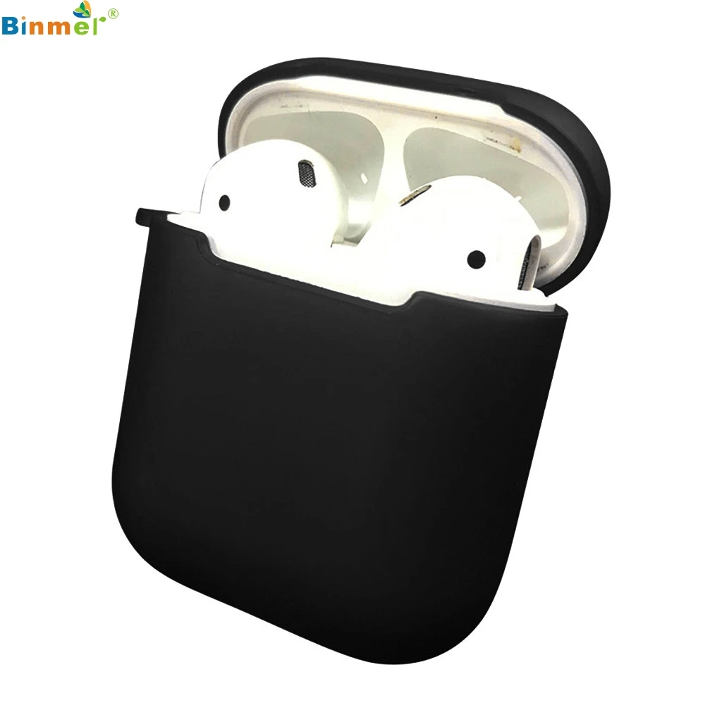 

Binmer Mini Fashion Solid Color Simple Design Exquisite Soft Silicone HighQuality Durable Shockproof Case for AirPods Headphones