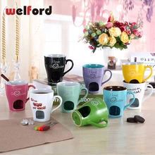 Керамическая для шоколадного фондю кружка набор подсвечник фарфоровый соус плавильный горшок ковш буфет подогреватель сыра фонтан мороженого