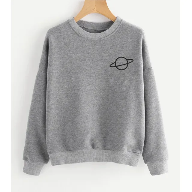 Mujeres mujeres sudadera gris Pullover 2017 cómodo