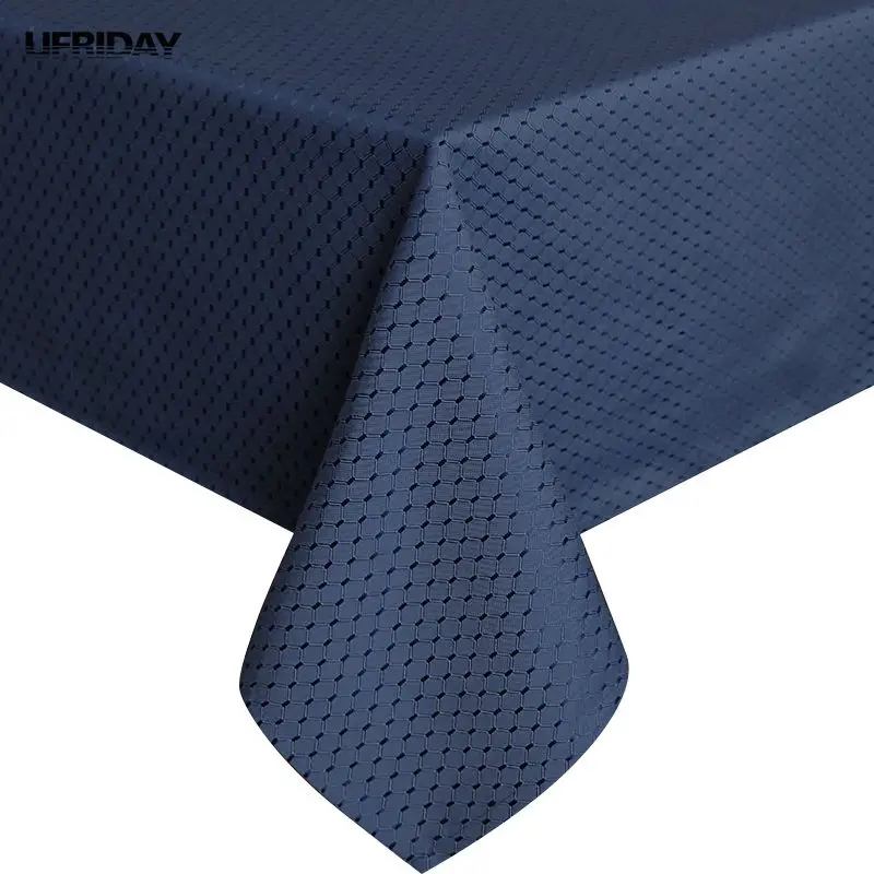 

UFRIDAY Retro Blue Plaid Table Cloth Waterproof Party Wedding Home Kitchen Dining Tablecloth Placemat Pad Thickened Table Cloths