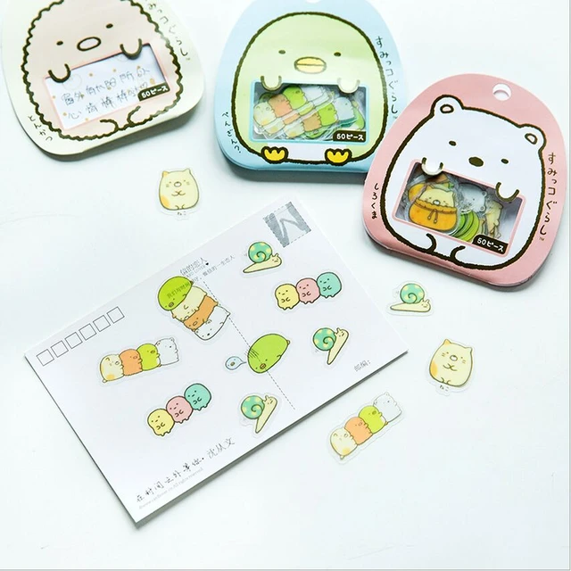 1 cute Sumikko Gurashi sticker food sheet diary DIY kawaii cat korean japan  bujo