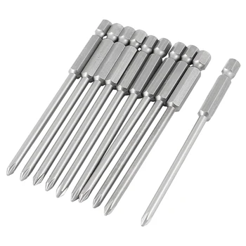 

1/4" Hex Shank Magnetic Cross Tip Phillips Driver Bit PH1 10 Pcs