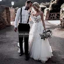 Свадебное платье трапециевидной формы с 3d-цветами и жемчугом, милое Тюлевое платье трапециевидной формы, Милое Свадебное платье с открытой спиной и иллюзией, отличное платье для невесты