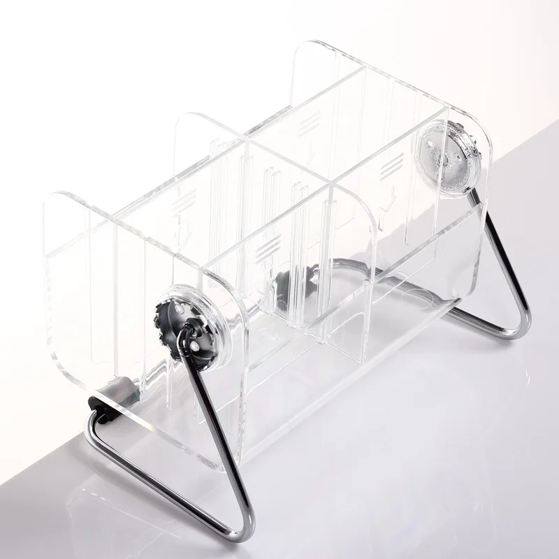 DINIWELL Transparent Acrylic Desktop Organizer Rotary Remote Control Storage Box Pen Holder Desk Fi