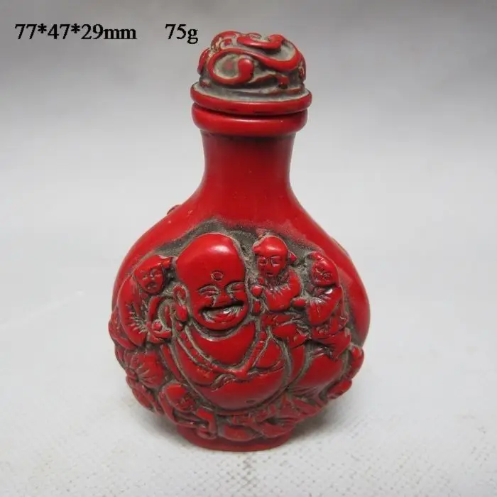 

Hand carved Chinese Lacquer Snuff Bottle halloween