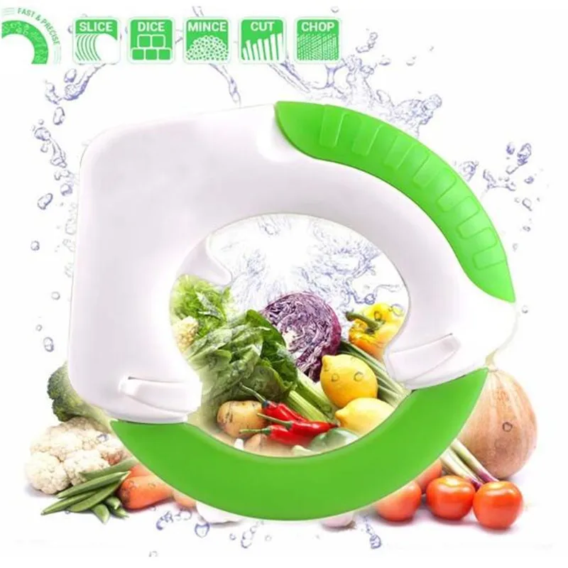 

Stainless Circular Annular Cutter Rolling Vegetable Knife Salad Chopper Meat Slicer Pizza Cutter Kitchen Knife tools Home Kits