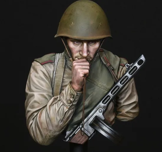 

Scale Models 1/10 WW2 Soviet infantry WWII Resin Bust Model Free Shipping