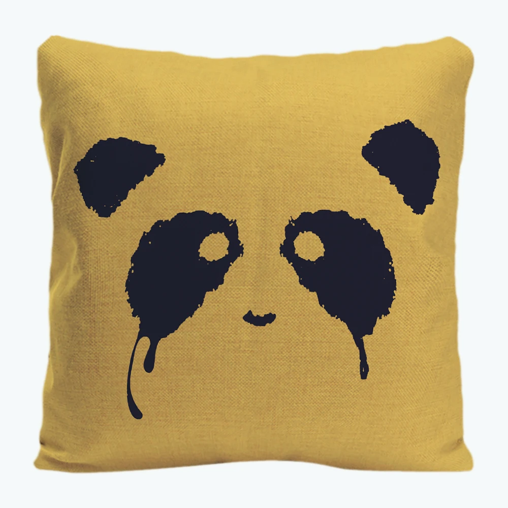 Crying Panda Printing Throw Pillow Case Decorative Yellow Pillowcase Perfect Gift By Lvsure For Car Sofa Seat | Дом и сад