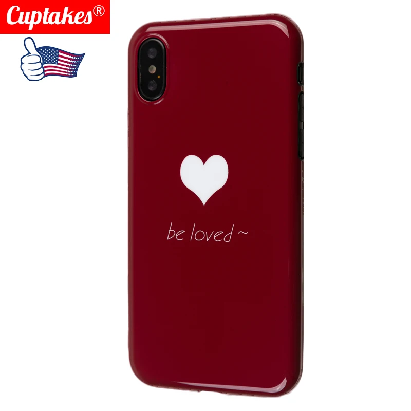 Роскошный Глянцевый Мягкий силикон imd чехол для iPhone 7 8X10 XS Max XR 6 6S 7Plus милый тепло