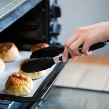 1 шт щипцы для барбекю силиконовый чехол ручки Кухня щипцы барбекю клип конструкция замка зажим нержавеющая сталь Еда кухонные щипцы