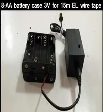 8 - AA 12V obudowa baterii sterownik falownika 8X1.5V dla 1m 3m 5m 10m 15m 20m elastyczny blask lampy led podświetlany przewód taśmy