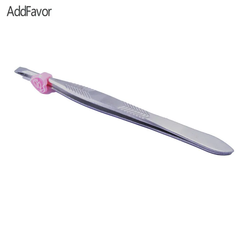 AddFavor 2 шт. пинцет для бровей из нержавеющей стали плоский зажим скошенный край