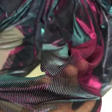100x130cm Rose-blue Gradient Laser Electro-optic Metallic Color Elastic Cloth Mesh Fabric Tulle Party Decoration Fabrics
