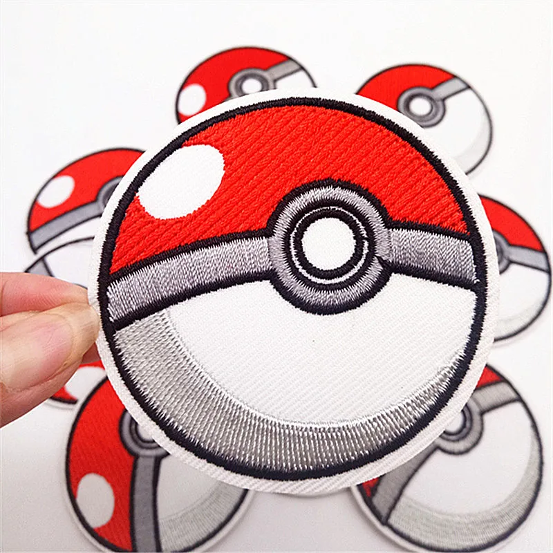 

1Pcs Pokeball Pikachu Patches Sticker Cartoon Game Logo Jacket T-shirt Patch Sewing Iron On Embroidered Applique Cloth Sign