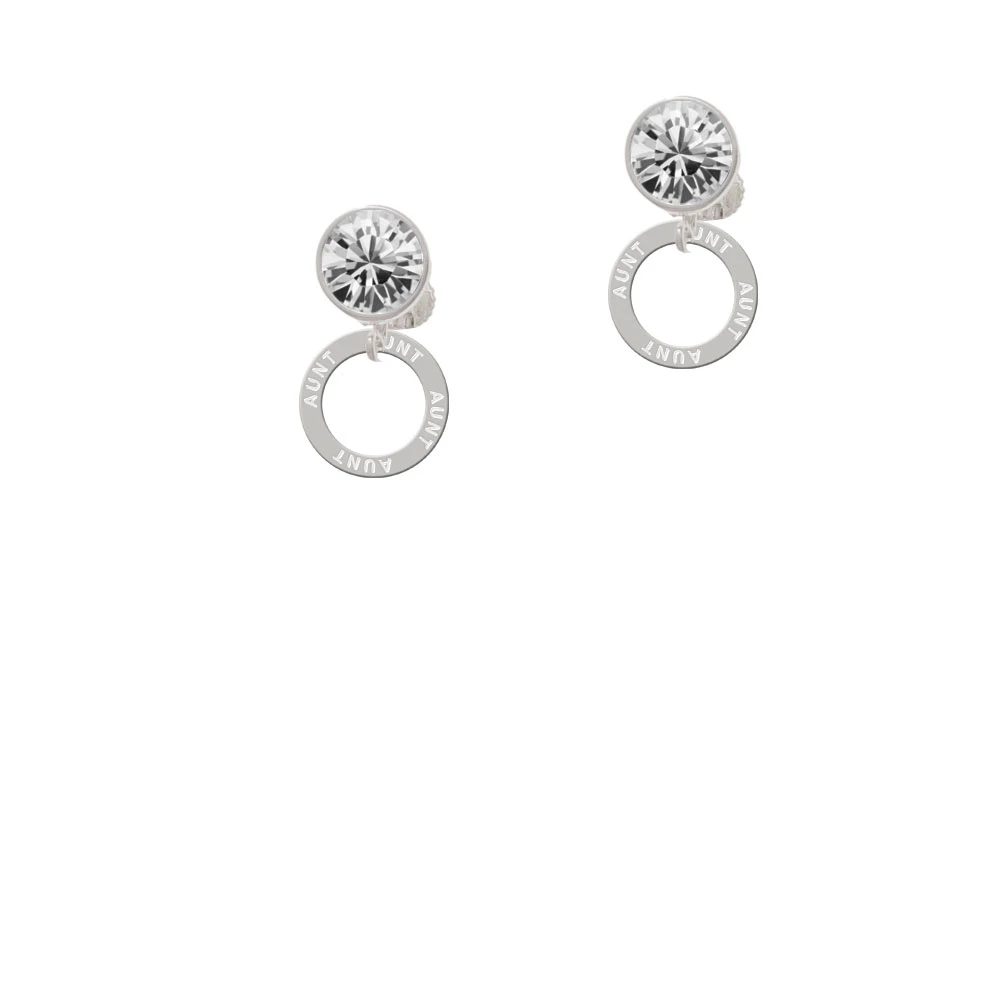 Aunt Eternity Ring Crystal Clip On Earrings (1)
