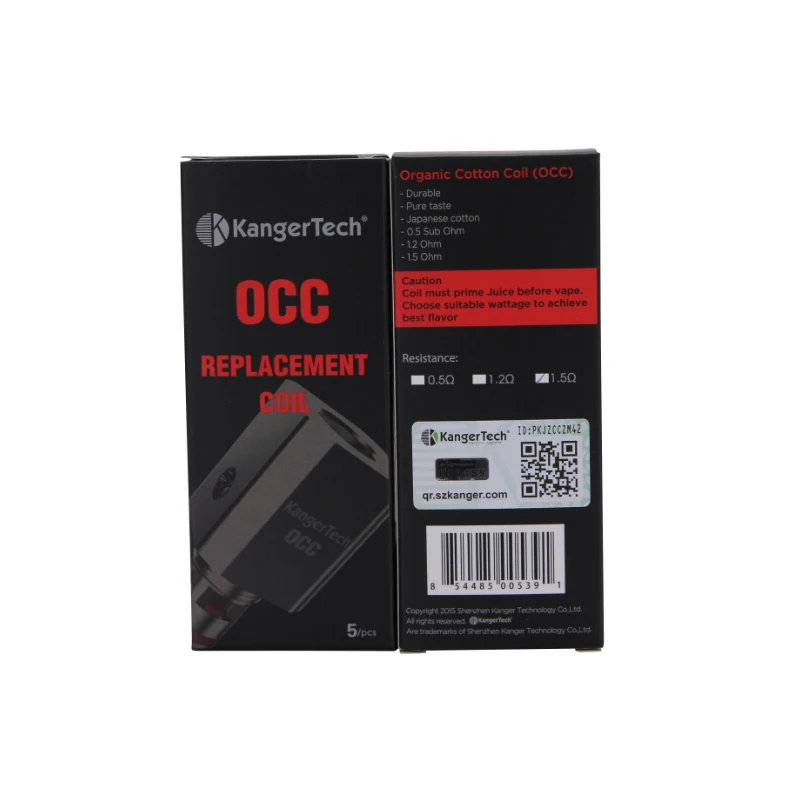 5pcs Original Kanger Subtank OCC Coil 0.51.2ohm1.5ohm For Subtank Subtank mini Atomizer E Cigarette Coil OCC Coil Evaporator 3
