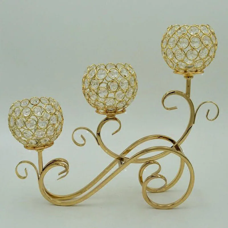 Best Price Metal Golden Plated Candle Holders 3-Arms With Crystals 42CMx36CM Stand Pillar Candlestick For Wedding Decor Candelabra ZA3892 Best Price Metal Golden Plated Candle Holders 3-Arms With Crystals 42CMx36CM Stand Pillar Candlestick For Wedding Decor Candelabra ZA3892