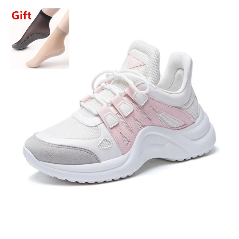 

2019 autumn winter new mesh thick bottom increased Korean casual shoes fashion trend comfortable breathable hot women's shoes