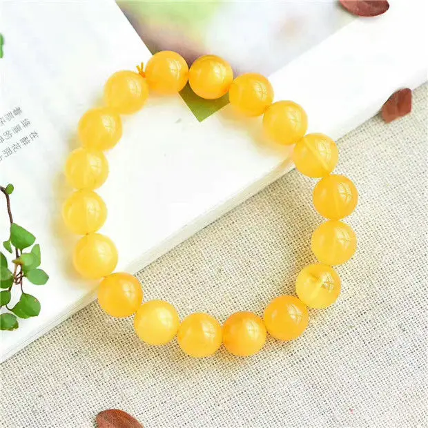 

FREE SHIPPING Genuine Natural Baltic Amber Round Beads Bracelet AAA 11.5mm