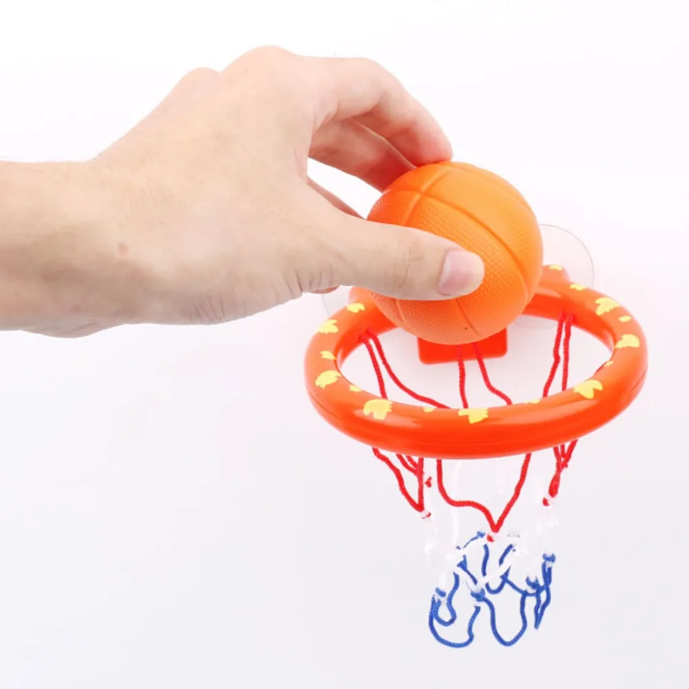 Новый Fun Баскетбол Hoop & шары Playset для мальчиков и девочек Ванна съемки игры Пластиковые на присосках игрушечный баскетболист для детей