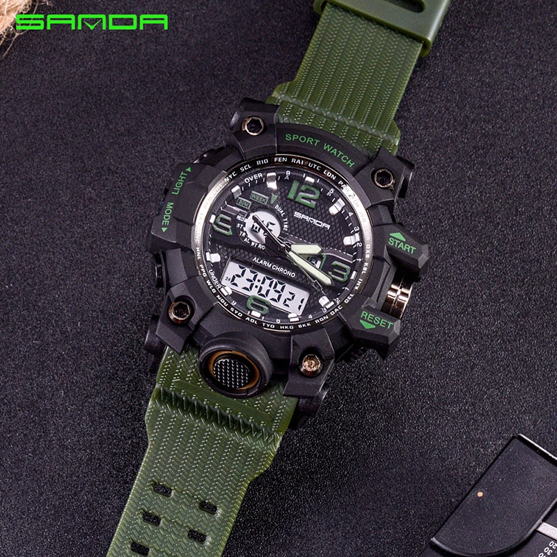 Сандалии мужские военные спортивные часы мужские лучший бренд класса люкс известный электронный светодиодный цифровой наручные часы мужской Relogio Masculino 742