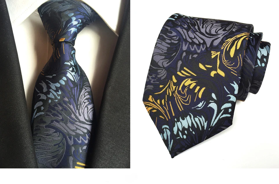 Gusleson Модный Шелковый мужской галстук Галстук с рисунком «Шотландка» 8 см Цветочные полосатые Зеленые Синие Галстуки для мужской деловой