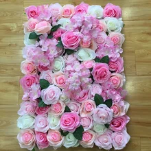 40X60Cm Artificial flower row background wall red pink beauty wedding wedding background flower wall window decoration beauty inflatable flower chain for wedding