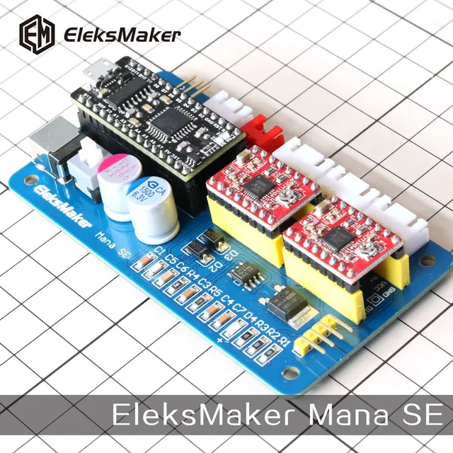 Eleksmaker Mana Se 2 Axis Stepper Motor Drive Control Board For Cnc Arduino Grbl Benbox Laser Engraving Machine Eleksmaker Mana Se 2 Axis Stepper Motor Drive Control Board For Cnc Arduino Grbl Benbox Laser Engraving Machine