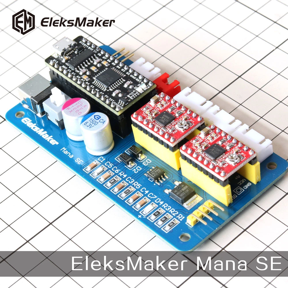 EleksMaker Mana SE 2 Axis stepper motor drive control board for CNC
