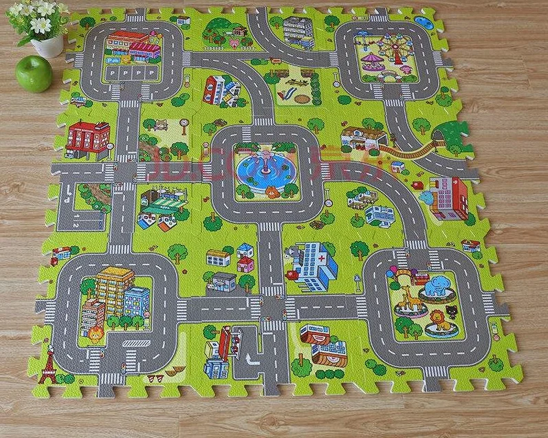 Mipozor-18pcs-lot-City-Road-EVA-Foam-puzzle-Play-Mat-Rug-Floor-Soft-Safe-Crawling-Carpets (3)