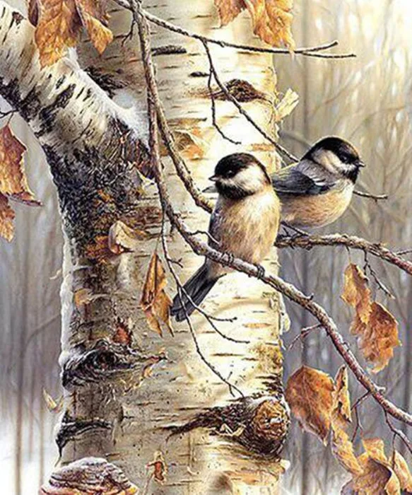 DIY Diamond Embroidery Animal birds Cross Stitch Mosaic diamond painting Landscape Pattern Full Round Rhinestone Home decor gift | Дом и сад