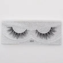 Visofree Valse wimpers handgemaakte natuurlijke make up 1 paar valse wimpers sexy Extension voor Makeup 3D Mink Wimpers A04