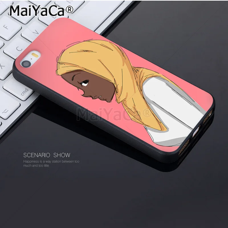 MaiYaCa мусульманские исламские глаза для девочек женщина в хиджабе лицо окрашенный чехол для телефона для iPhone 6S 7plus 8Plus X Xs MAX 5S XR 11pro max