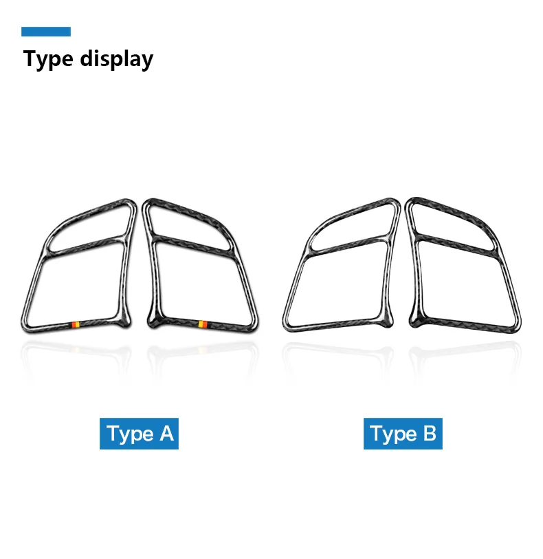 Airspeed 2 шт. для Mercedes Benz C Class W204 аксессуары 2011-2013 углеродное волокно Рулевое колесо Кнопка Крышка отделка салона автомобиля